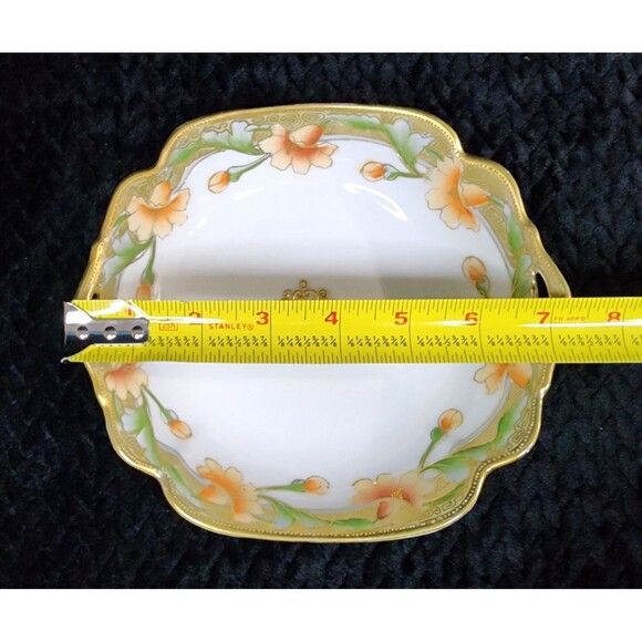 Nippon Art Nouveau Porcelain Bowl – Pre-War Green Mark - 1891 to 1921 - Moriage - Picture 10 of 11